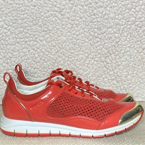 Geox Womens Respira Orange/Gold Casual Athletic Breathable Sneakers Shoes SZ 7 - Picture 1 of 12